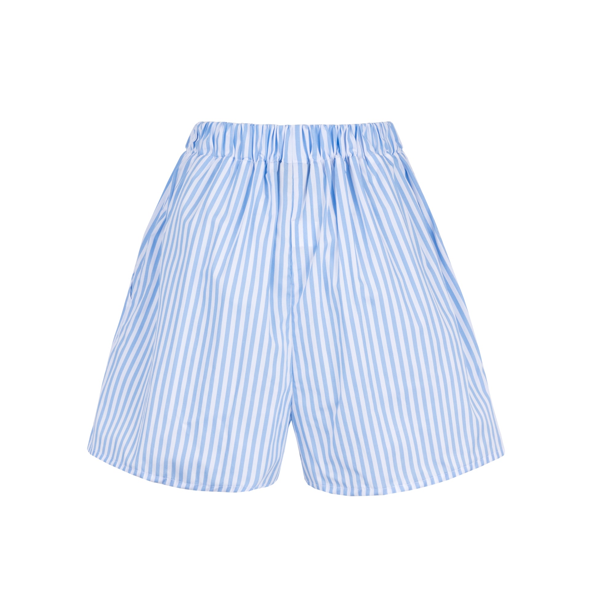 BLUE STRIPES CROCHET SHORTS