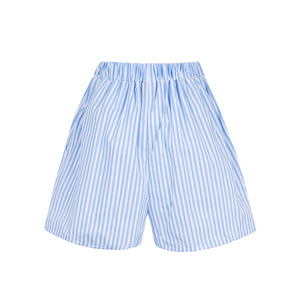 BLUE STRIPES CROCHET SHORTS