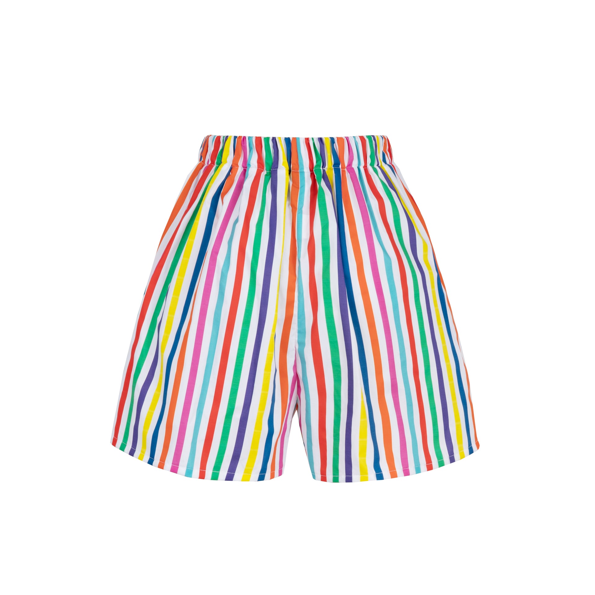 MULTI STRIPES CROCHET SHORTS