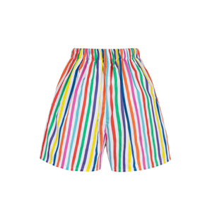 MULTI STRIPES CROCHET SHORTS