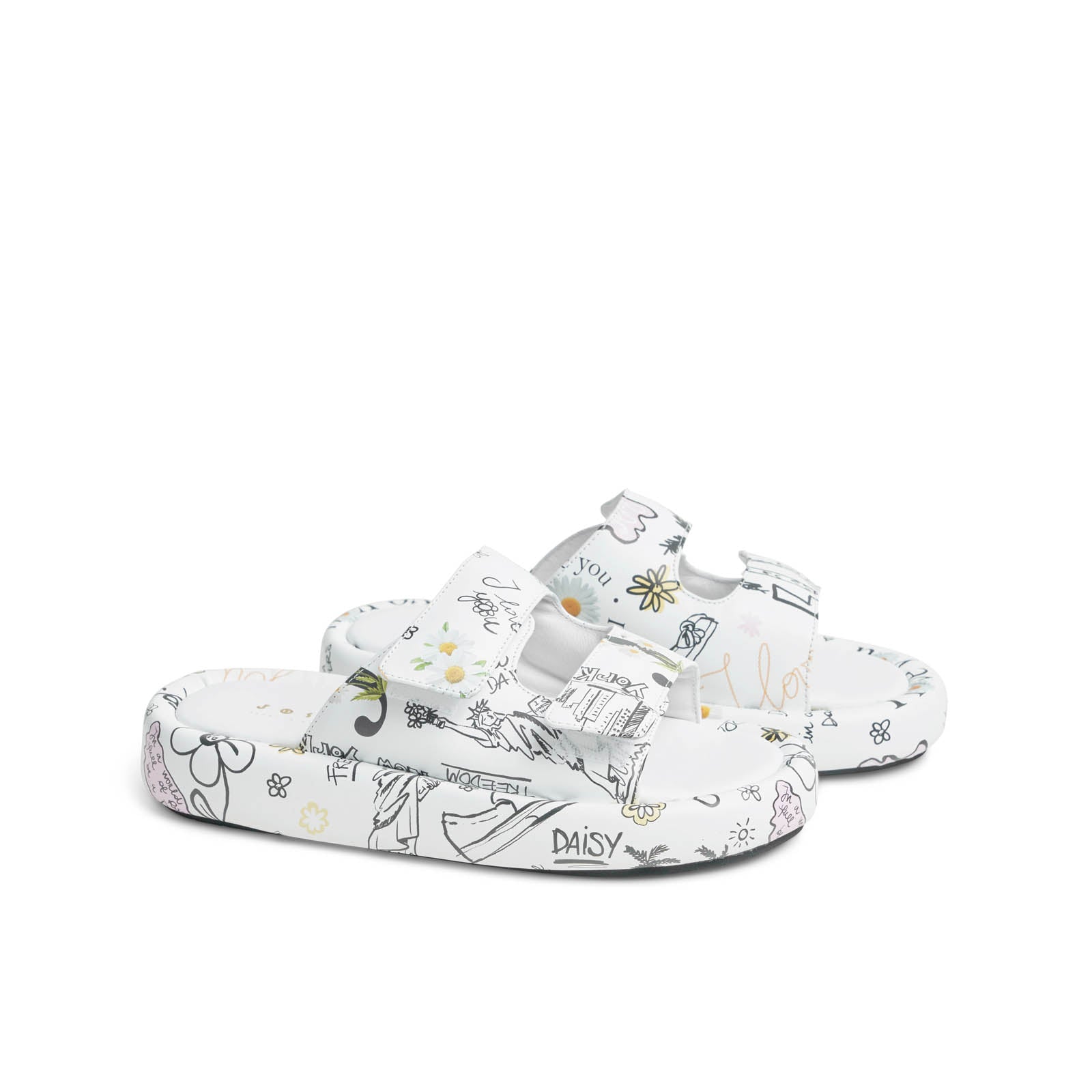 ALLOVER DAISY PRINT SLIDE